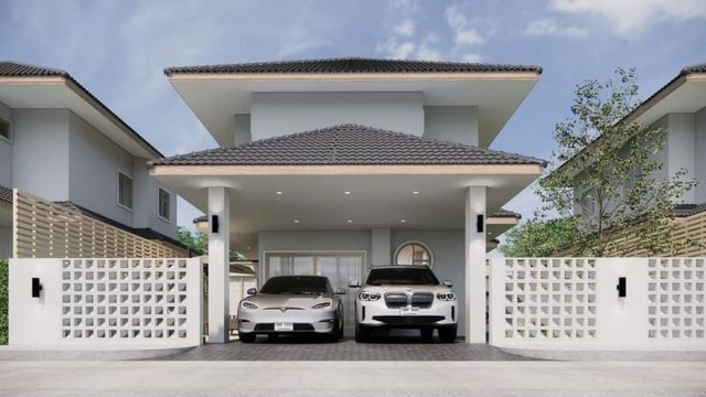 บ้านสร้างใหม่ 2 ชั้น ตกแต่งสไตล์โมเดิร์นเจเปน สันทราย บ้านสร้างใหม่ 2 ชั้น ตกแต่งสไตล์โมเดิร์นเจเปน สันทราย
