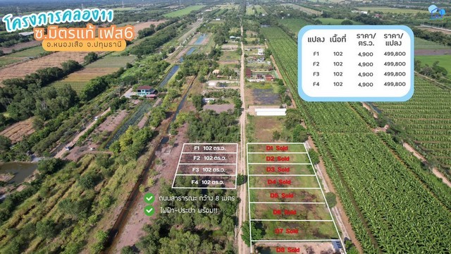 ขายที่ดิน ซ.มิตรแท้ คลอง 11 เฟส 6 อำเภอหนองเสือ จังหวัดปทุมธานี แ ขายที่ดิน ซ.มิตรแท้ คลอง 11 เฟส 6 อำเภอหนองเสือ จังหวัดปทุมธานี แ