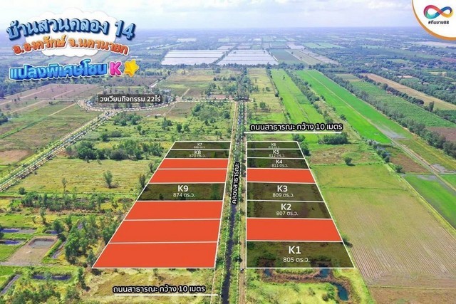 ขายที่ดิน ที่ดินบ้านสวน คลอง 14 กม.35แปลง K6 ขายที่ดิน ที่ดินบ้านสวน คลอง 14 กม.35แปลง K6